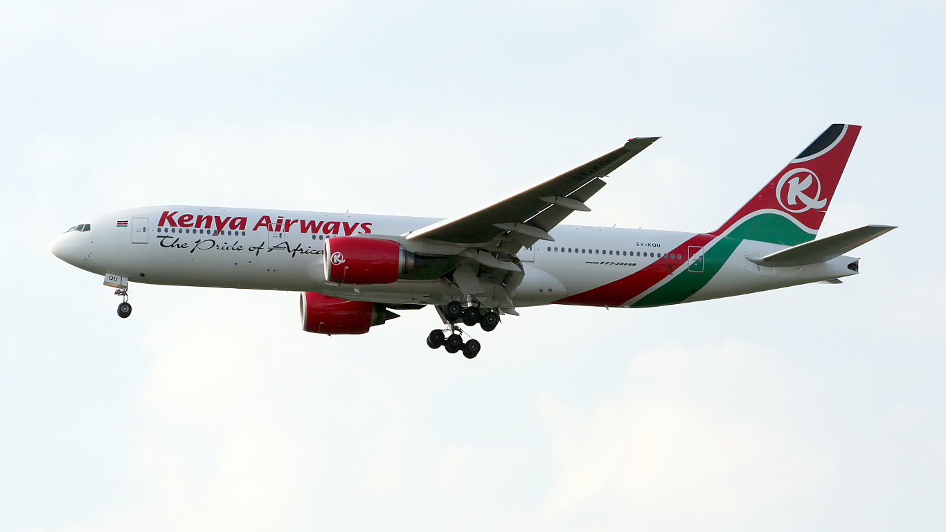 5Y-KQU ✈ Kenya Airways Boeing 777-2U8ER @ London-Heathrow
