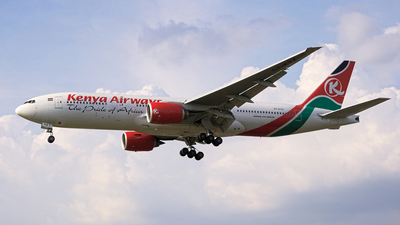 5Y-KYZ ✈ Kenya Airways Boeing 777-2U8ER @ London-Heathrow