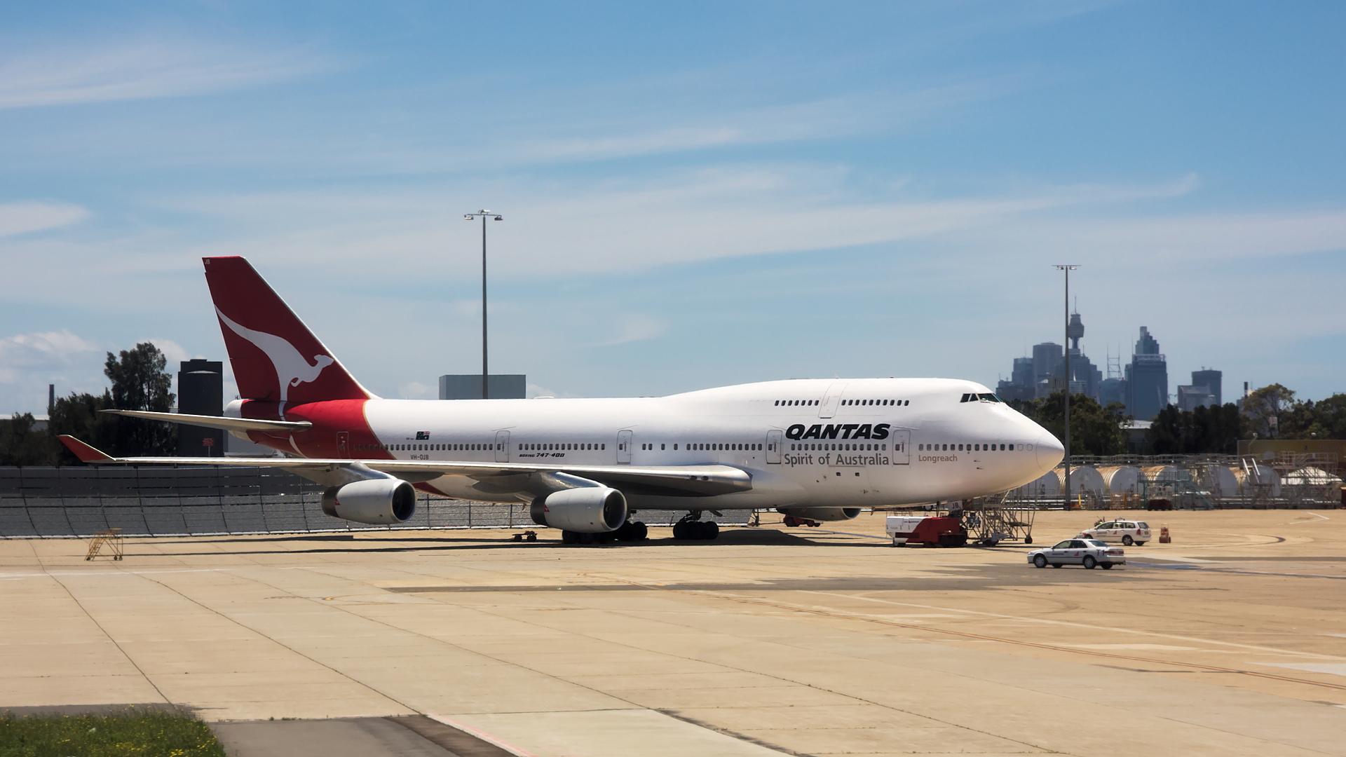 VH-OJB ✈ Qantas Boeing 747-438 @ Sydney-Kingsford Smith